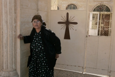 χριστιανή που έχει καφύγει σε εκκλησία στο Β.Ιράκ