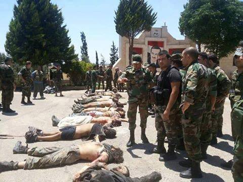 τρομοκράτες της Jaysh Al Fateh που σκοτώθηκαν από συραικό στρατό στο  Al-Ghab 