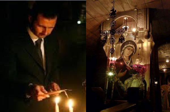 L'apparition de la Vierge Marie au Président Bashar al Assad (?) dans le monastère de Saidnaya (?) Cdihdijdji1