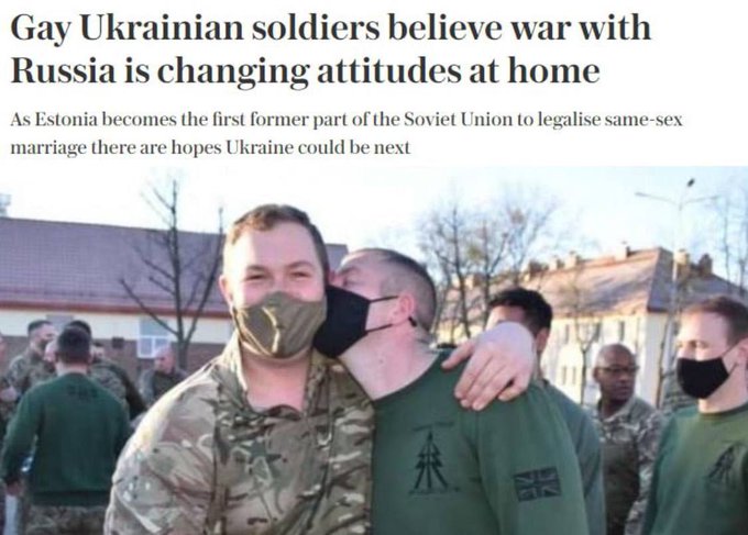 The Telegraph: περίπου 50,000 LGBT Ουκρανοί στρατιώτες μάχονται στα μέτωπα. Αυτή είναι η Δύση η ΕΕ και ο Μακρόν….